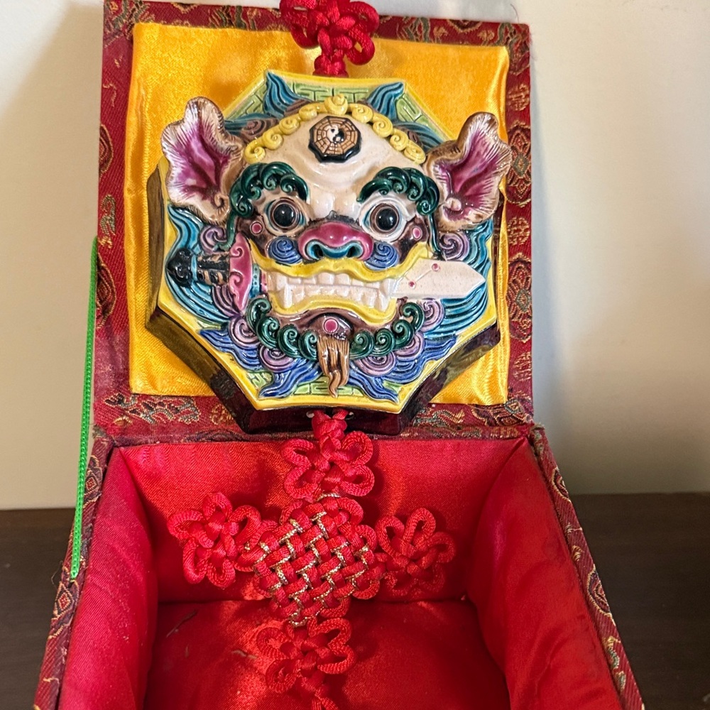 Colorful Foo Dog Decorative Trinket Box